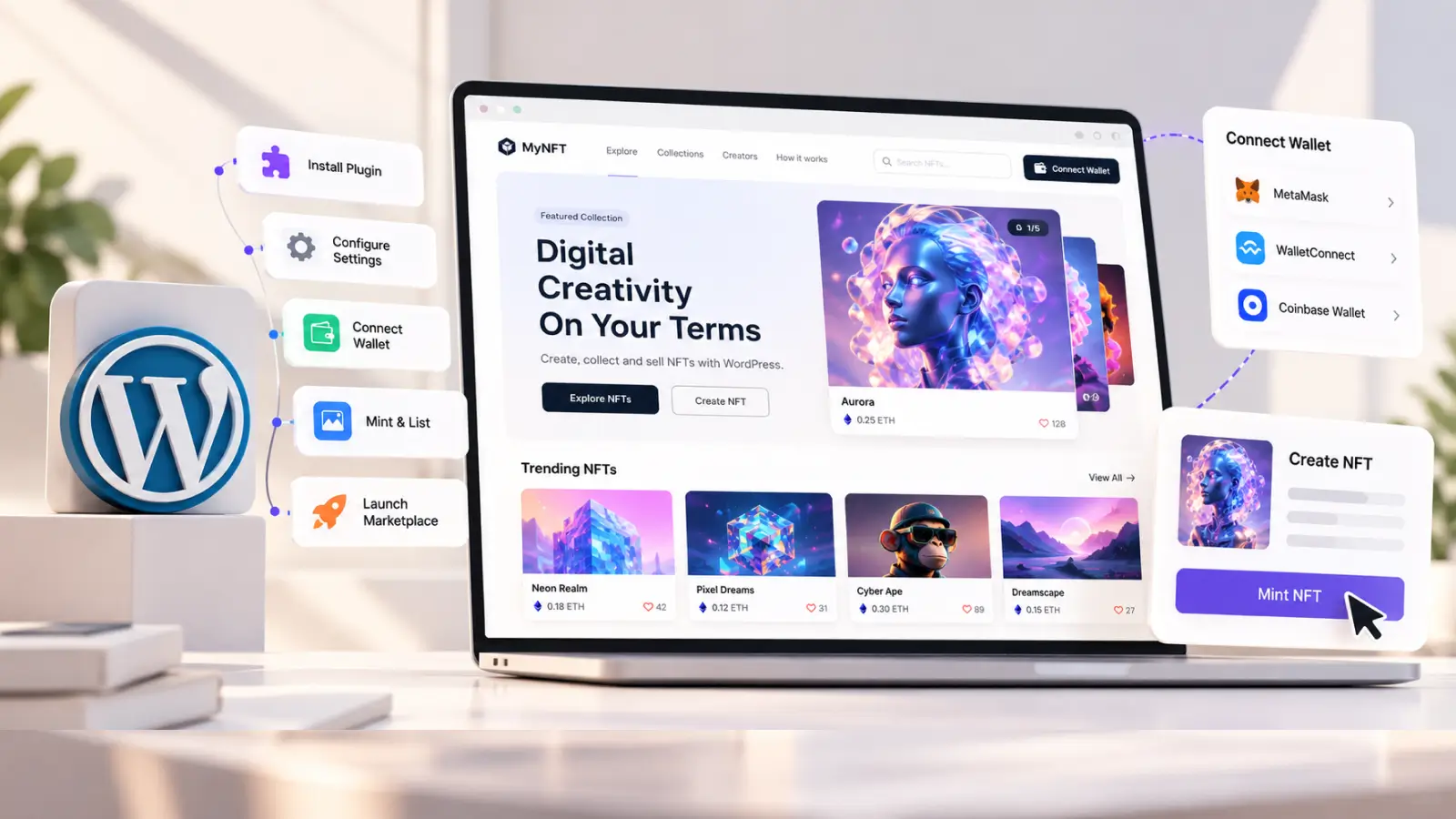 Create an NFT marketplace with WordPress